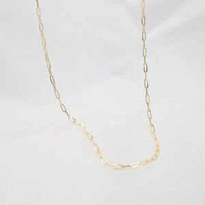 NWT Jestina Link Chain Necklace // 14K Italian Gold Vermeil (18")